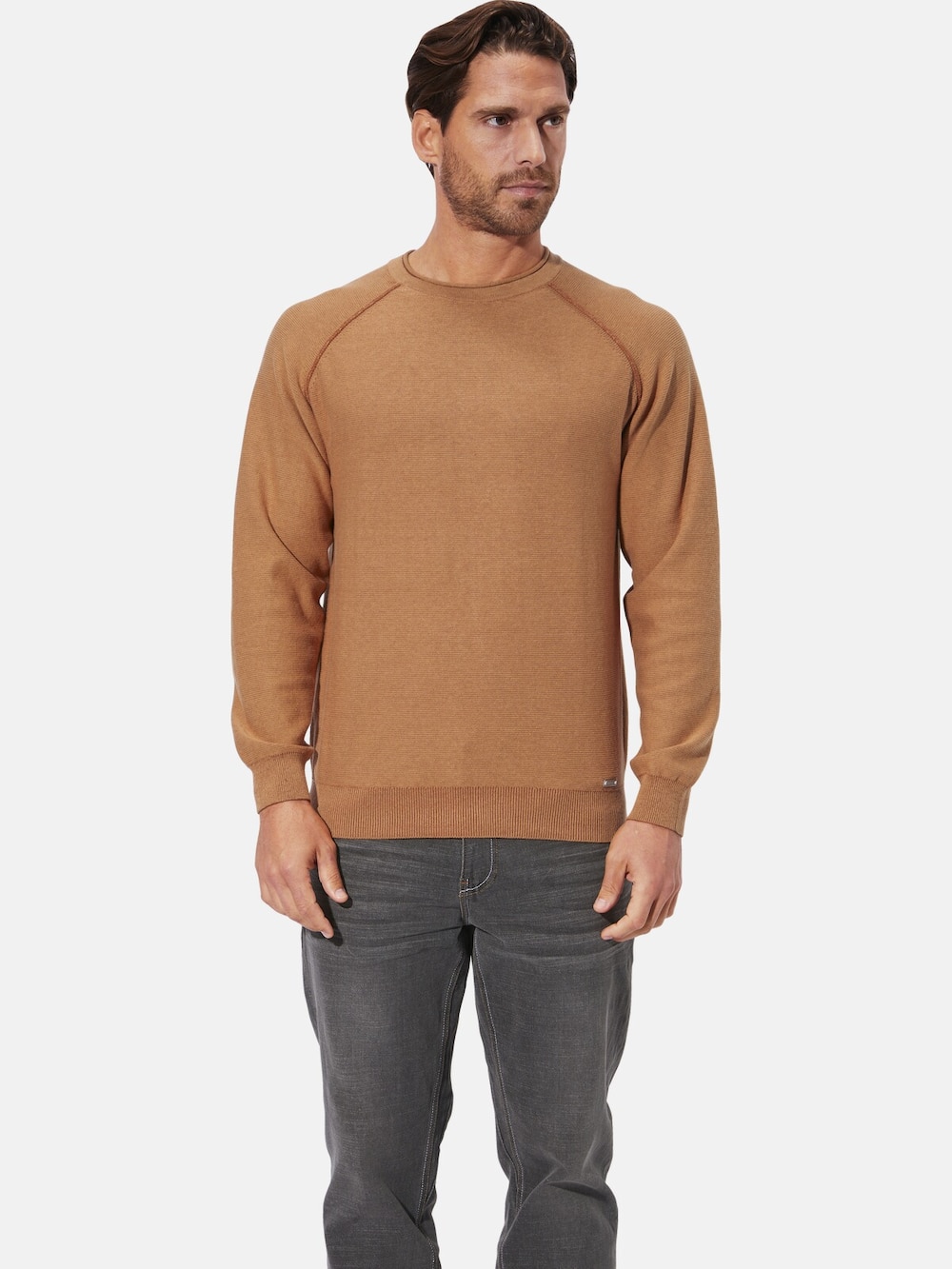 Große Größen Pullover TESSALINI, Herren, orange, Größe: L, Baumwolle, Happy Size DE Men von Happy Size DE Men