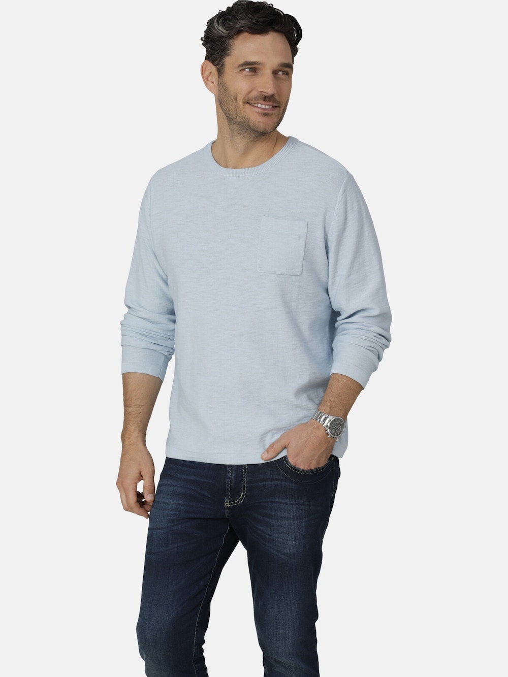 Große Größen Pullover TESSAVISTA, Herren, türkis, Größe: 62, Baumwolle, Happy Size DE Men von Happy Size DE Men