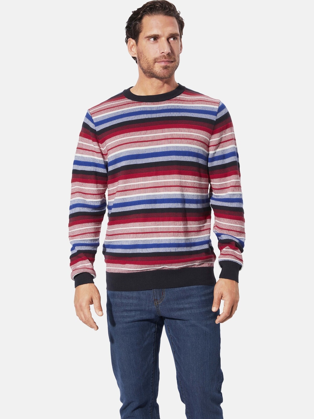 Große Größen Pullover TIMOTEO, Herren, grau, Größe: XL, Baumwolle, Happy Size DE Men von Happy Size DE Men