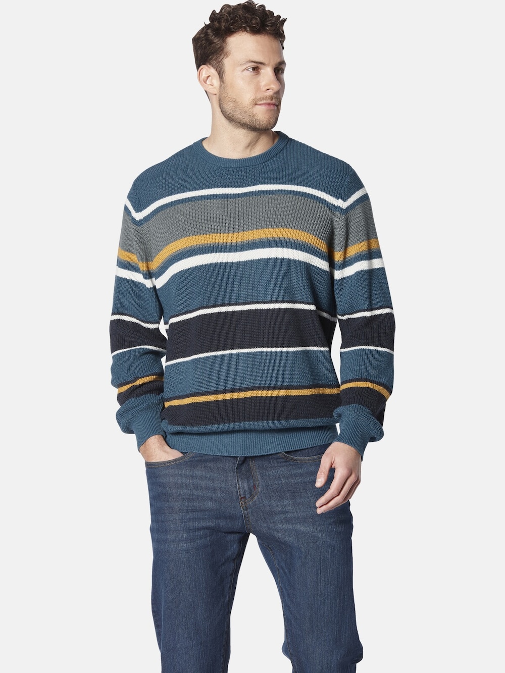 Große Größen Pullover TORIVARA, Herren, blau, Größe: XL, Synthetische Fasern/Baumwolle, Happy Size DE Men von Happy Size DE Men