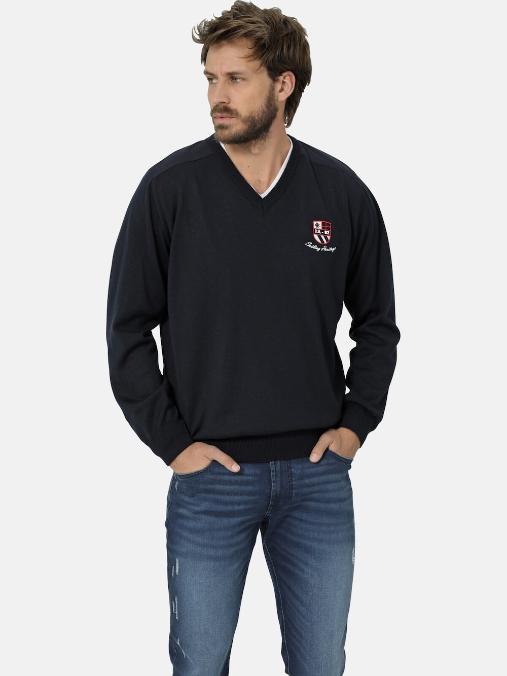 Große Größen Pullover VELLIANO, Herren, grau, Größe: 50, Baumwolle, Happy Size DE Men von Happy Size DE Men