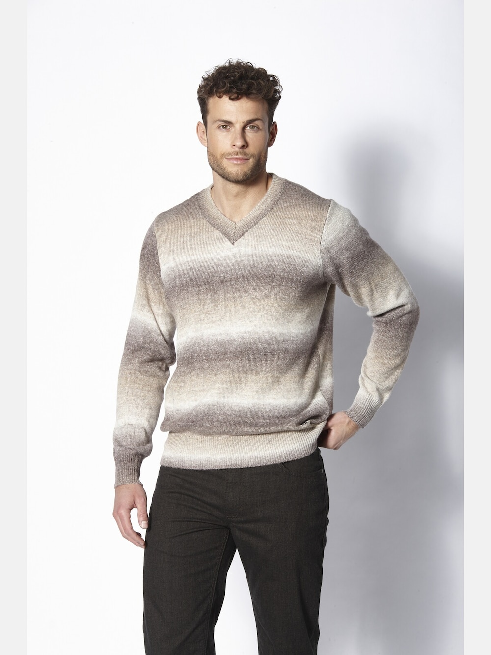 Große Größen Pullover VILLOCARA, Herren, braun, Größe: XXL, Synthetische Fasern/Wolle, Happy Size DE Men von Happy Size DE Men