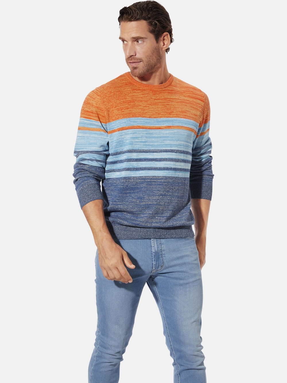 Große Größen Pullover WALNOR, Herren, blau, Größe: XXL, Baumwolle, Happy Size DE Men von Happy Size DE Men