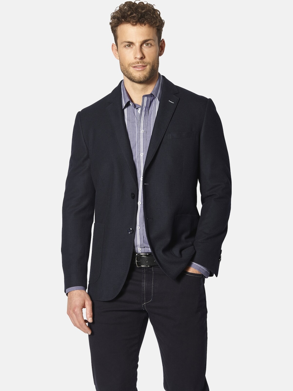 Große Größen Sakko MEOSEZZI, Herren, grau, Größe: 52, Polyester/Baumwolle/Viskose, Happy Size DE Men von Happy Size DE Men