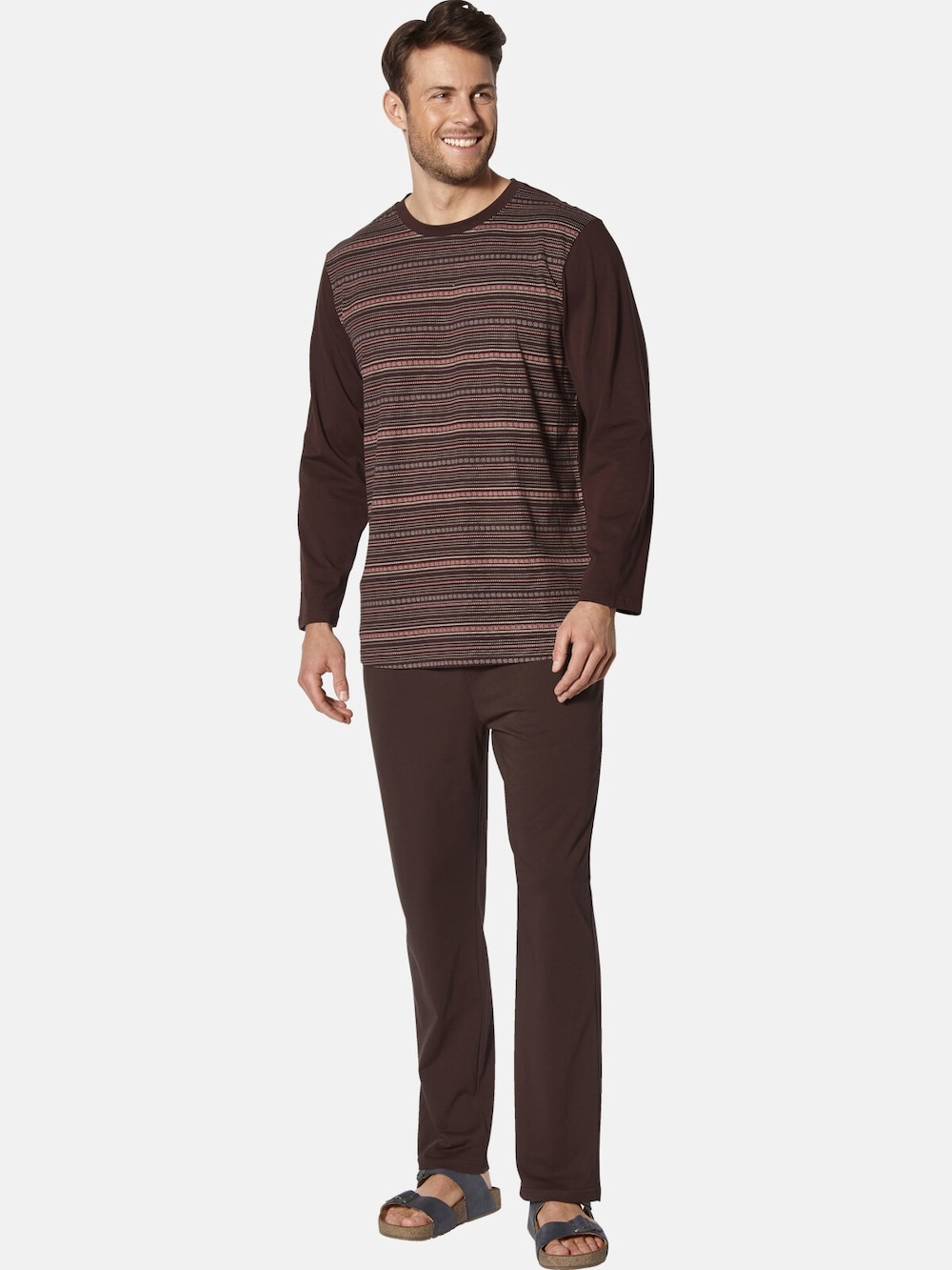 Große Größen Schlafanzug ALETORRI, Herren, braun, Größe: XXL, Baumwolle, Happy Size DE Men von Happy Size DE Men