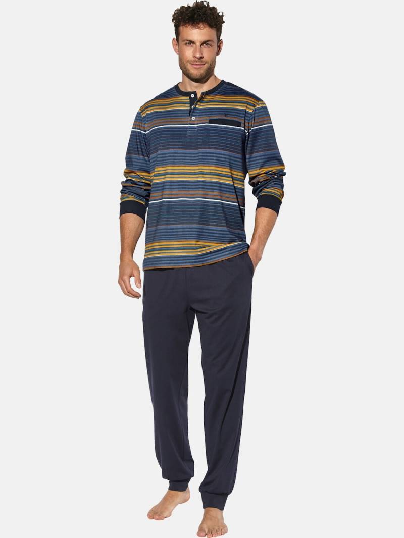 Große Größen Schlafanzug GALANDO, Herren, blau, Größe: XXL, Baumwolle, Happy Size DE Men von Happy Size DE Men