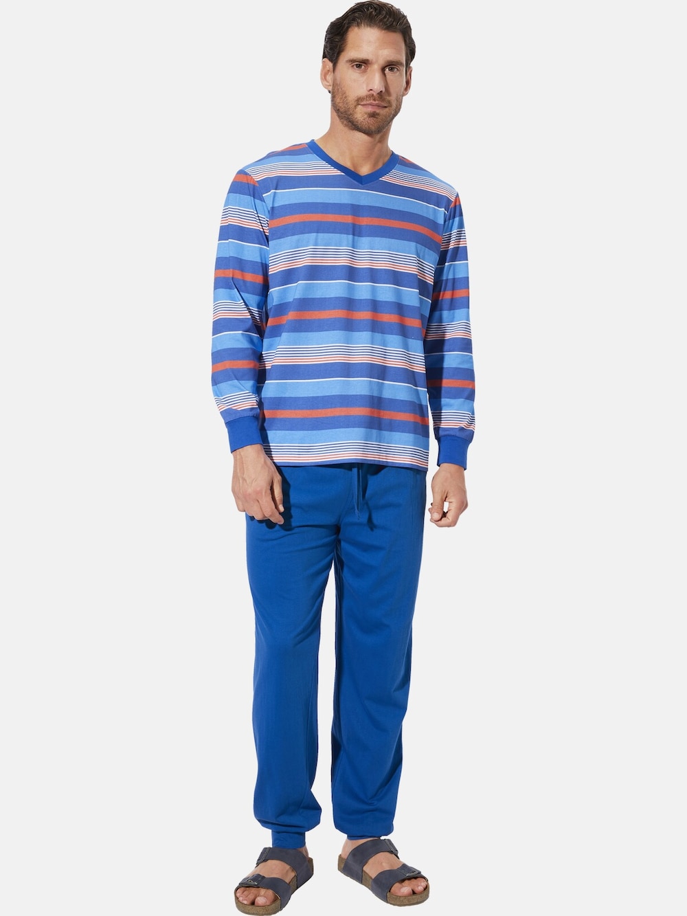 Große Größen Schlafanzug VANZO, Herren, blau, Größe: XXL, Baumwolle, Happy Size DE Men von Happy Size DE Men