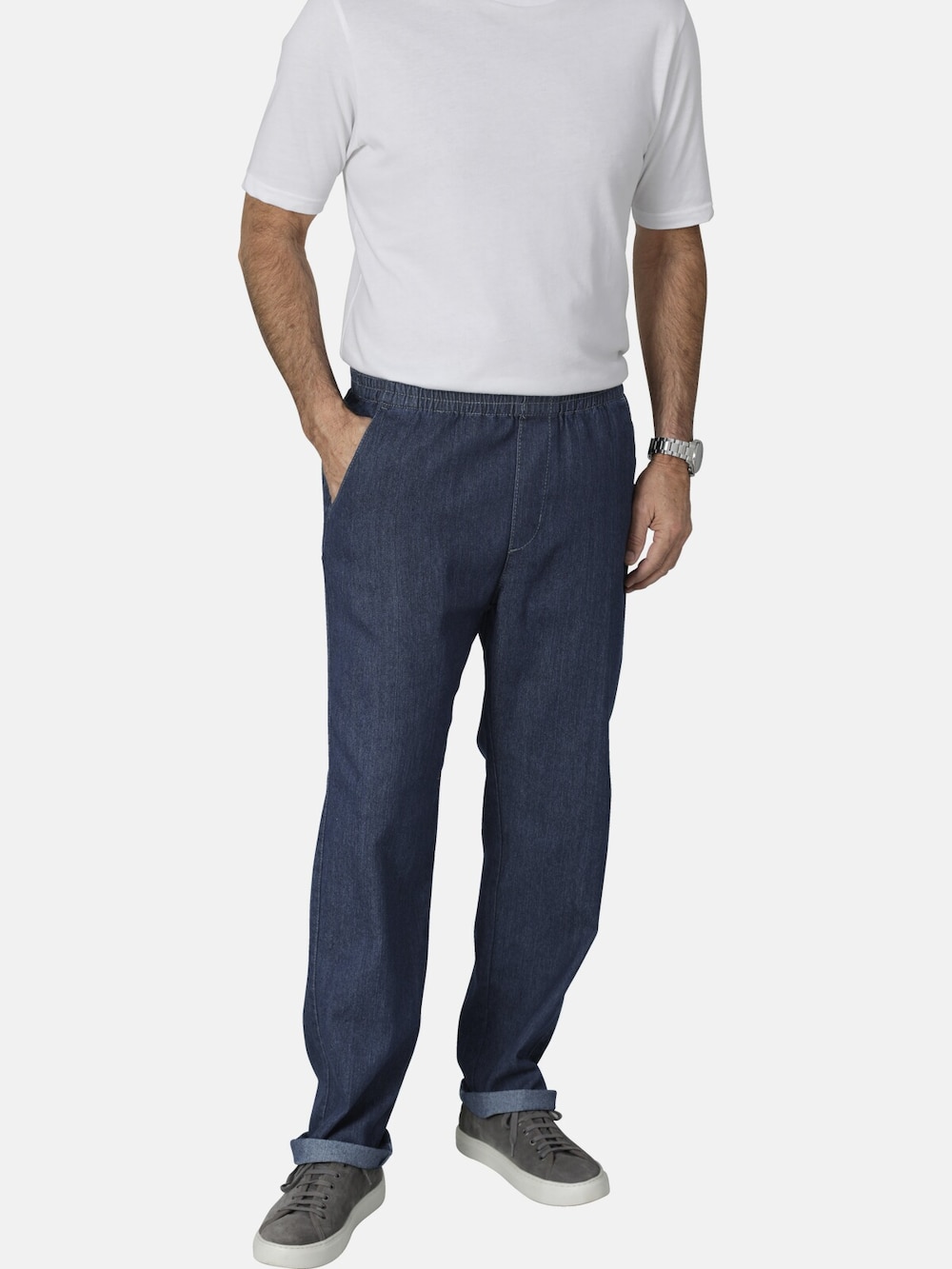 Große Größen Schlupfjeans VIENTTO, Herren, blau, Größe: 31, Baumwolle/Polyester, Happy Size DE Men von Happy Size DE Men