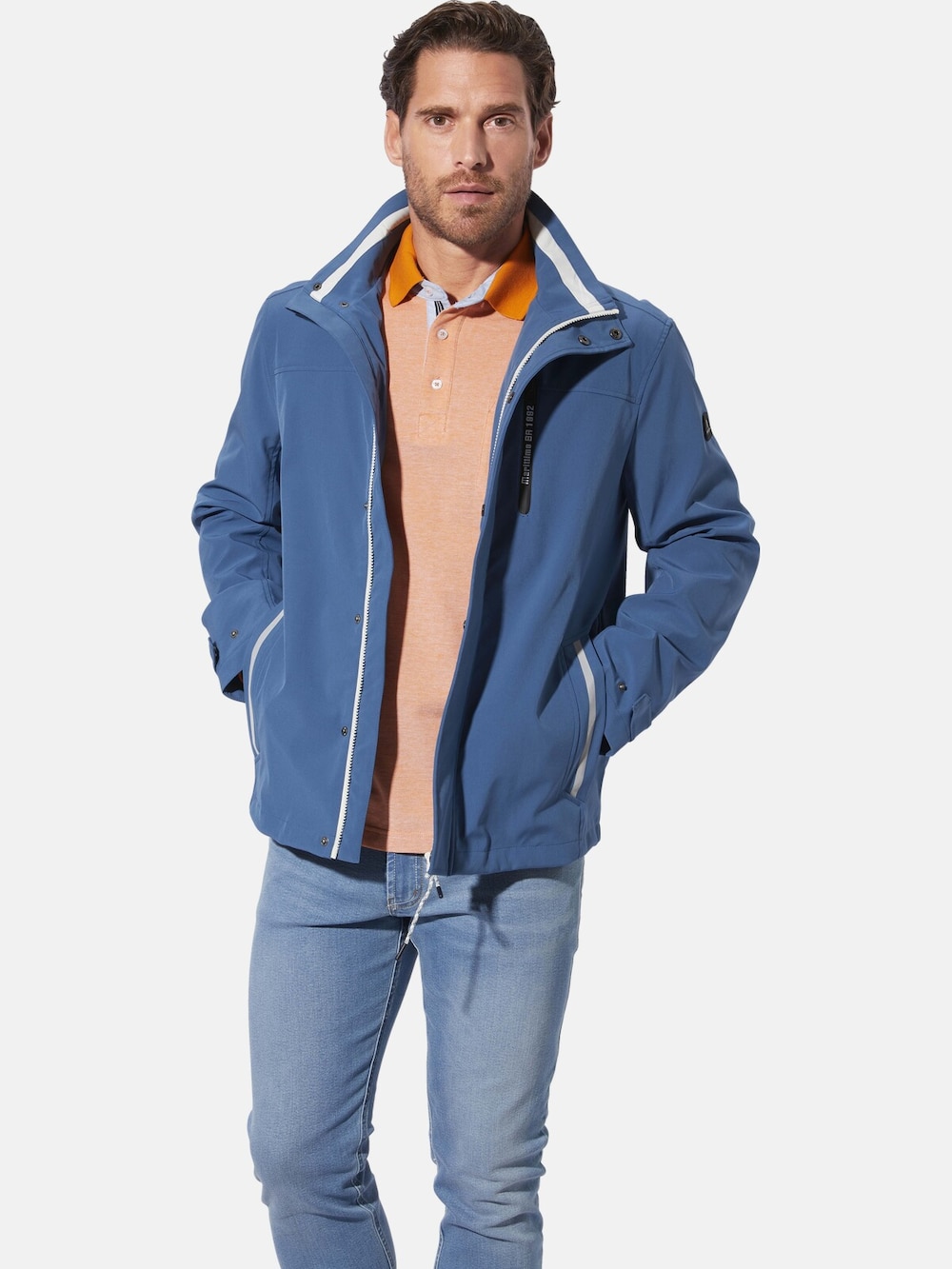Große Größen Softshelljacke ZORVENTO, Herren, blau, Größe: 52, Polyester, Happy Size DE Men von Happy Size DE Men