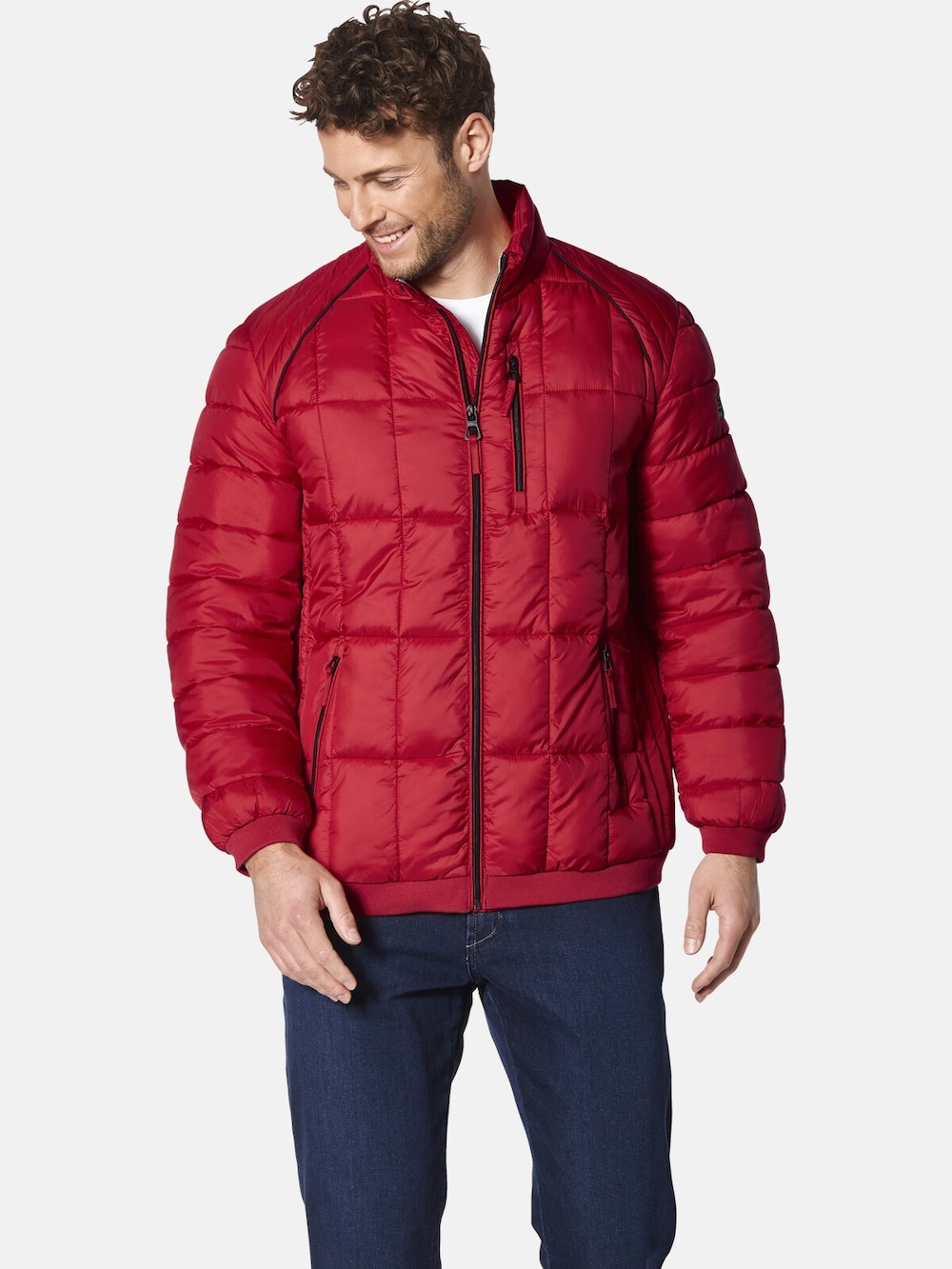 Große Größen Steppjacke CASIBESSO, Herren, rot, Größe: 58, Polyester, Happy Size DE Men von Happy Size DE Men