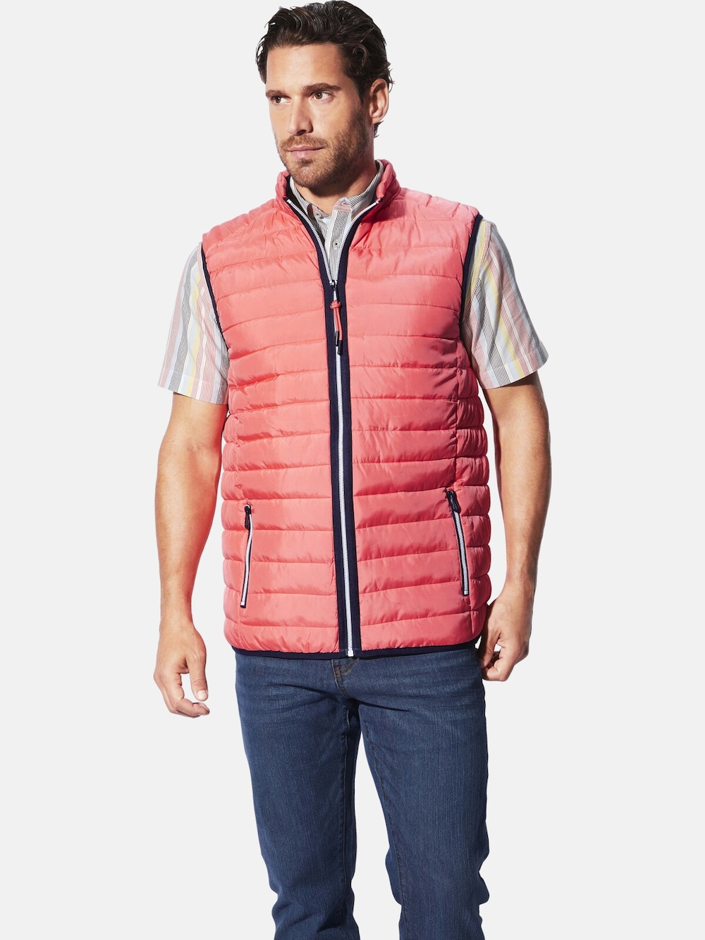 Große Größen Steppweste VIVORO, Herren, rot, Größe: 50, Polyester, Happy Size DE Men von Happy Size DE Men