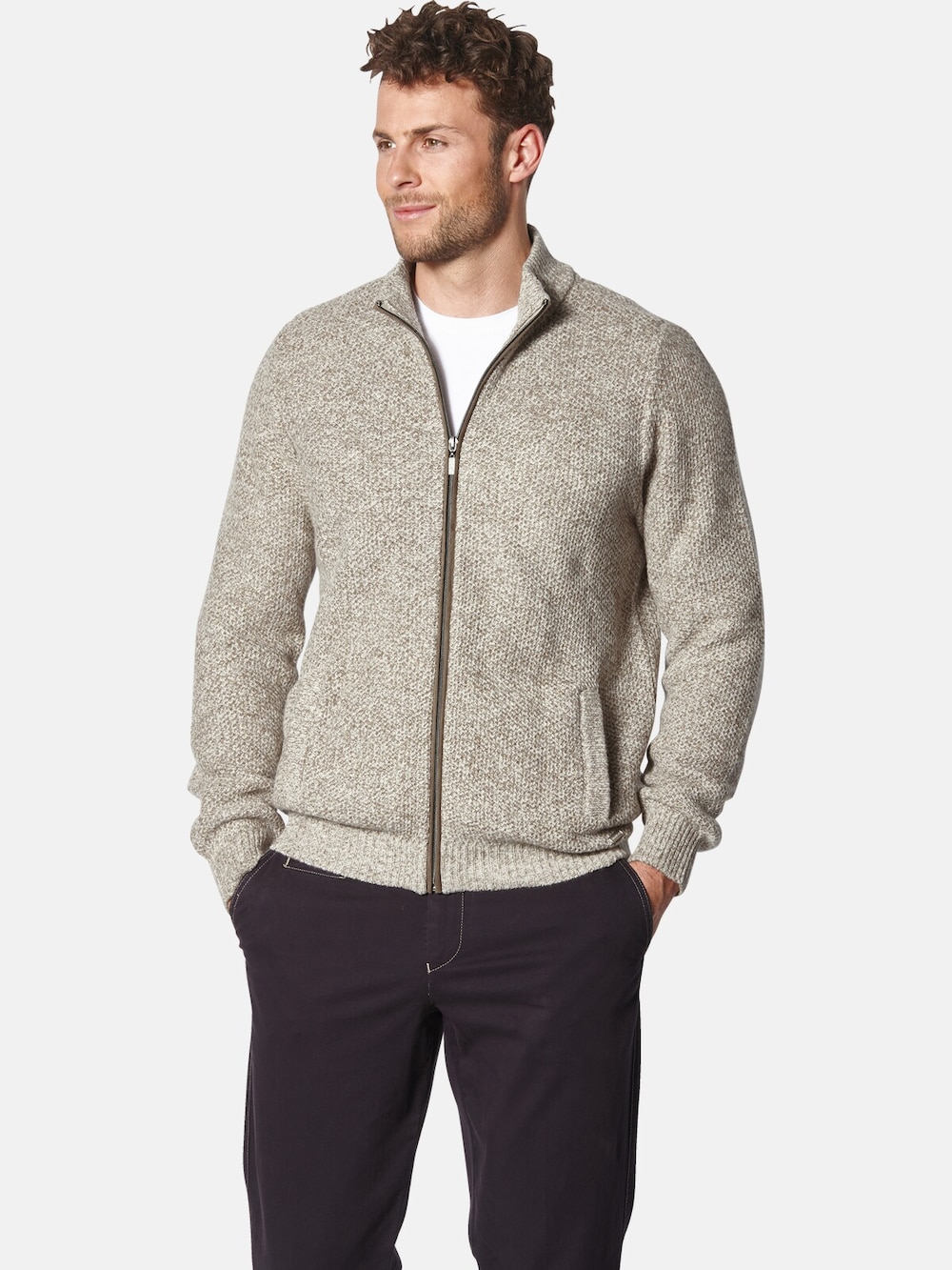 Große Größen Strickjacke FILERAZZI, Herren, braun, Größe: XL, Synthetische Fasern, Happy Size DE Men von Happy Size DE Men