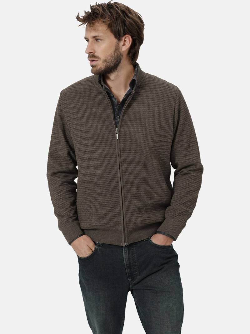 Große Größen Strickjacke VELENTTO, Herren, braun, Größe: XL, Baumwolle, Happy Size DE Men von Happy Size DE Men