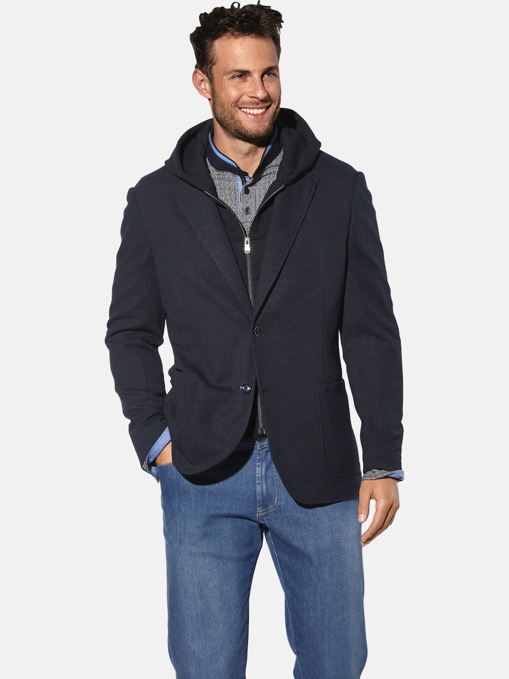 Große Größen Stricksakko WELMAR, Herren, grau, Größe: 64, Polyester, Happy Size DE Men von Happy Size DE Men