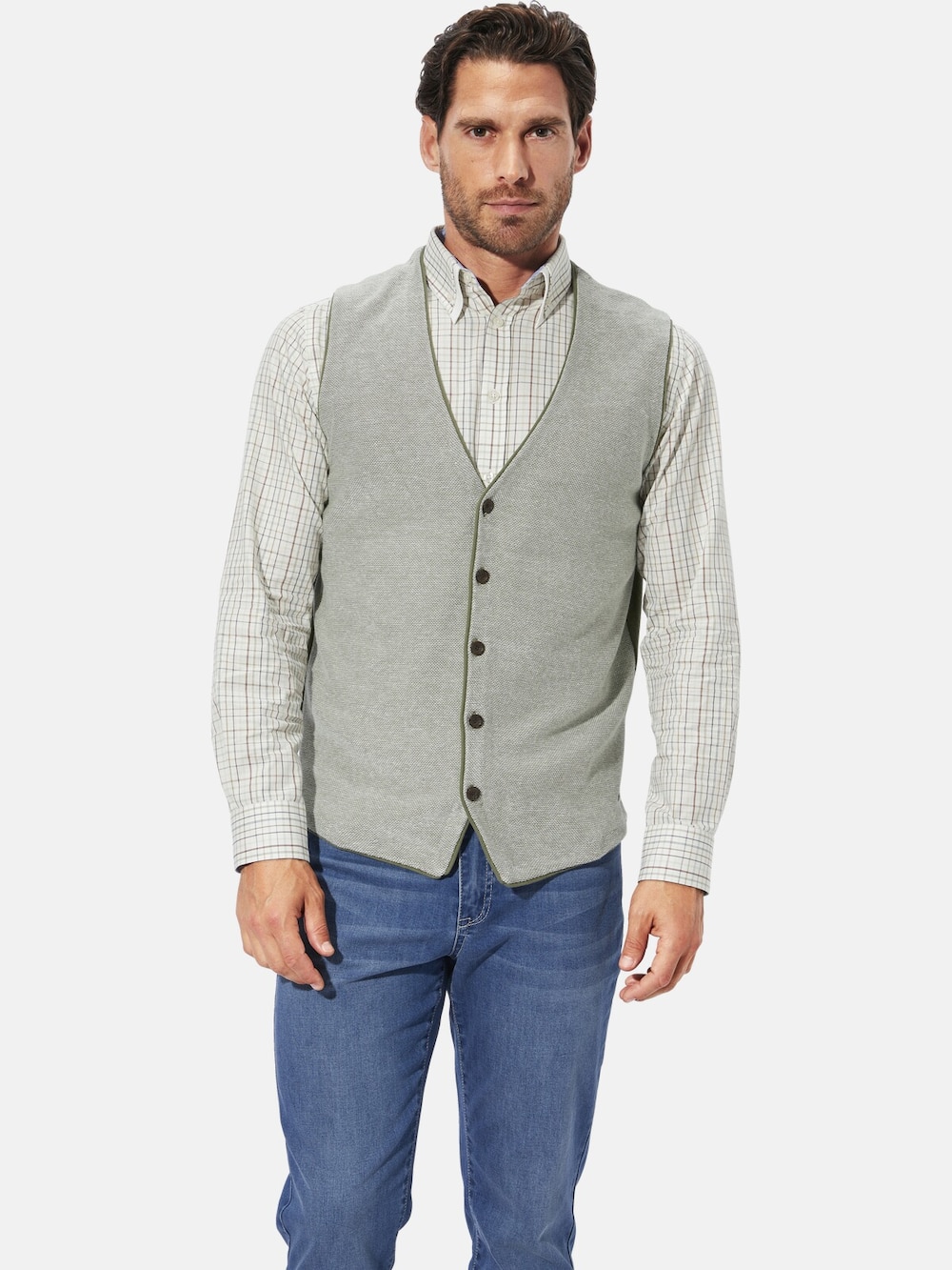 Große Größen Strickweste MODARINI, Herren, grau, Größe: XL, Baumwolle, Happy Size DE Men von Happy Size DE Men