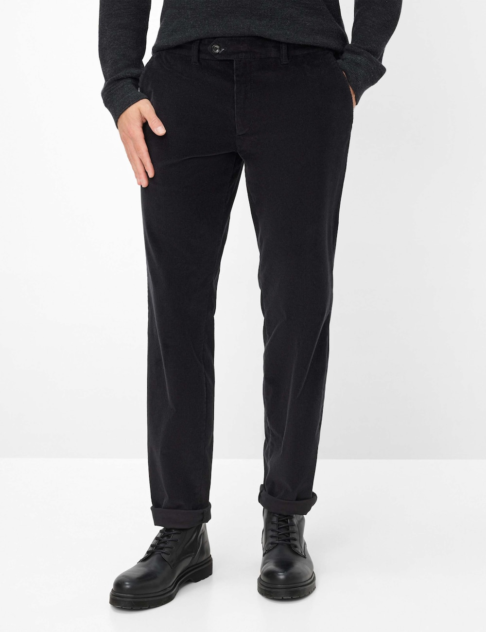 Große Größen Style JIM Hosen lang, Herren, grau, Größe: 52, Baumwolle, Happy Size DE Men von EUREX by BRAX