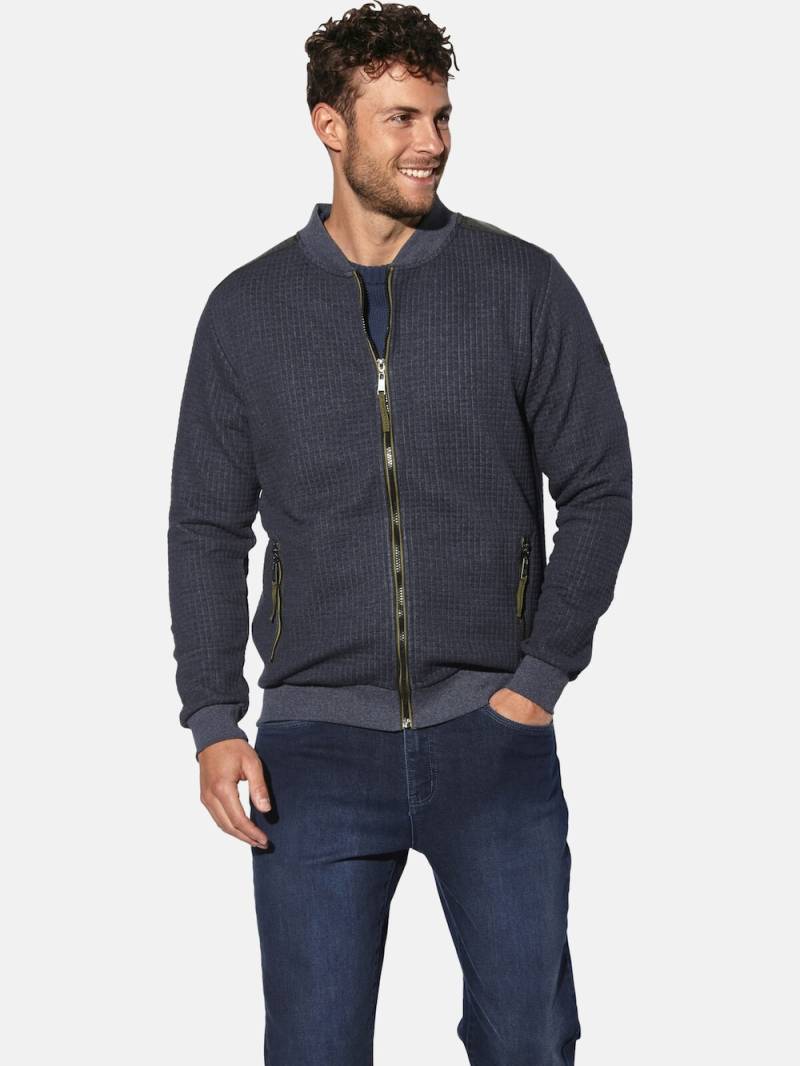 Große Größen Sweatjacke EMANORO, Herren, grau, Größe: XXL, Baumwolle/Polyester, Happy Size DE Men von Happy Size DE Men