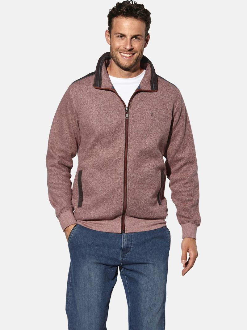 Große Größen Sweatjacke FENDORO, Herren, rot, Größe: XXL, Baumwolle, Happy Size DE Men von Happy Size DE Men
