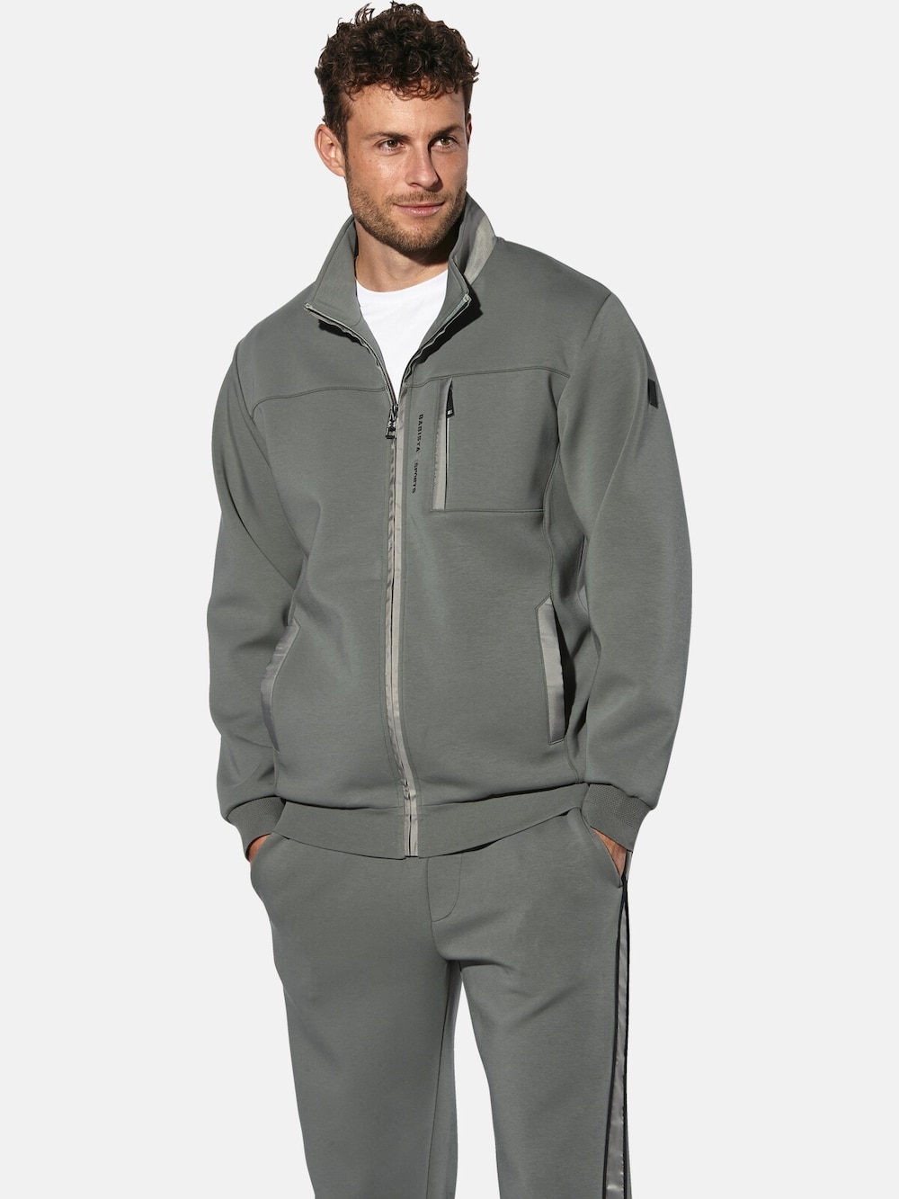 Große Größen Sweatjacke GASPARO, Herren, braun, Größe: XL, Polyester/Baumwolle, Happy Size DE Men von Happy Size DE Men