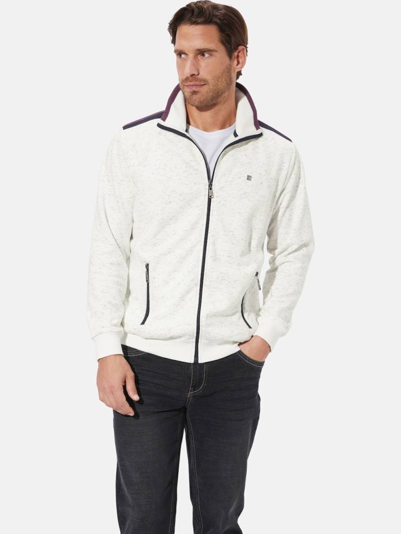 Große Größen Sweatjacke MIRDON, Herren, weiß, Größe: XXL, Baumwolle, Happy Size DE Men von Happy Size DE Men