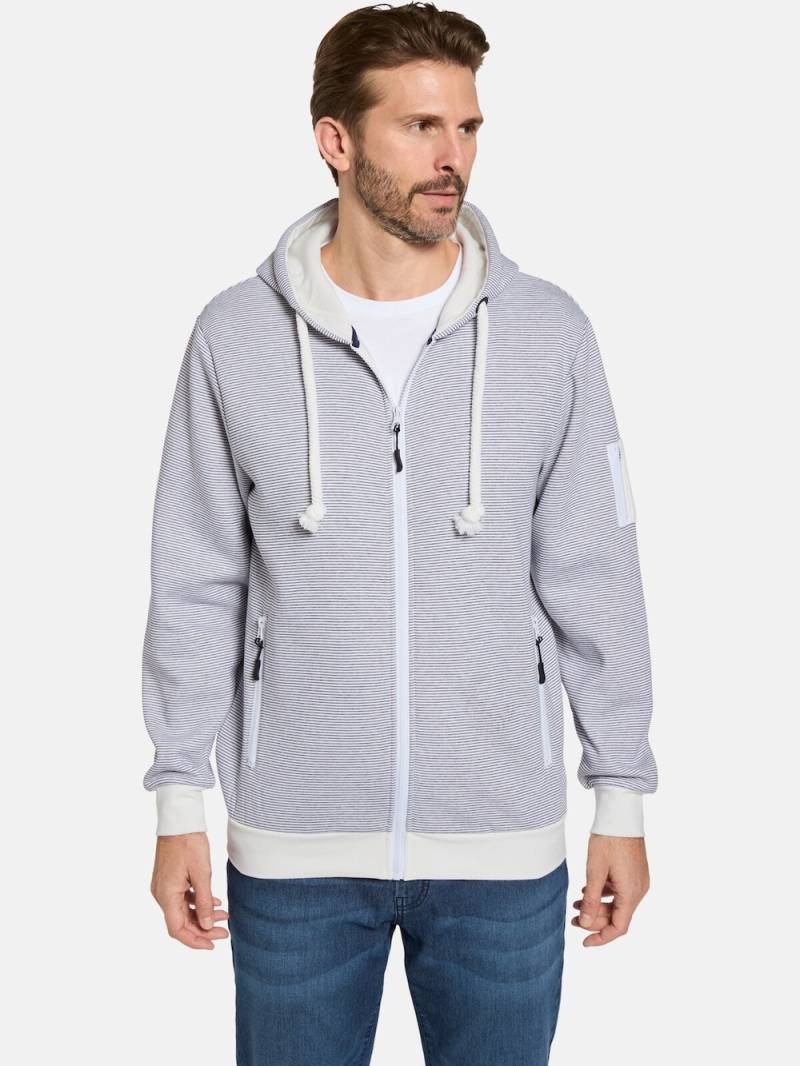 Große Größen Sweatjacke NOLIENZA, Herren, weiß, Größe: L, Baumwolle/Polyester, Happy Size DE Men von Happy Size DE Men