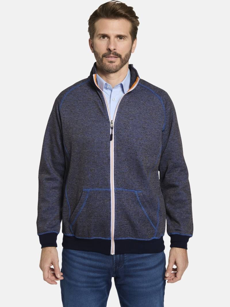 Große Größen Sweatjacke NORIELLO, Herren, blau, Größe: XL, Baumwolle/Polyester, Happy Size DE Men von Happy Size DE Men