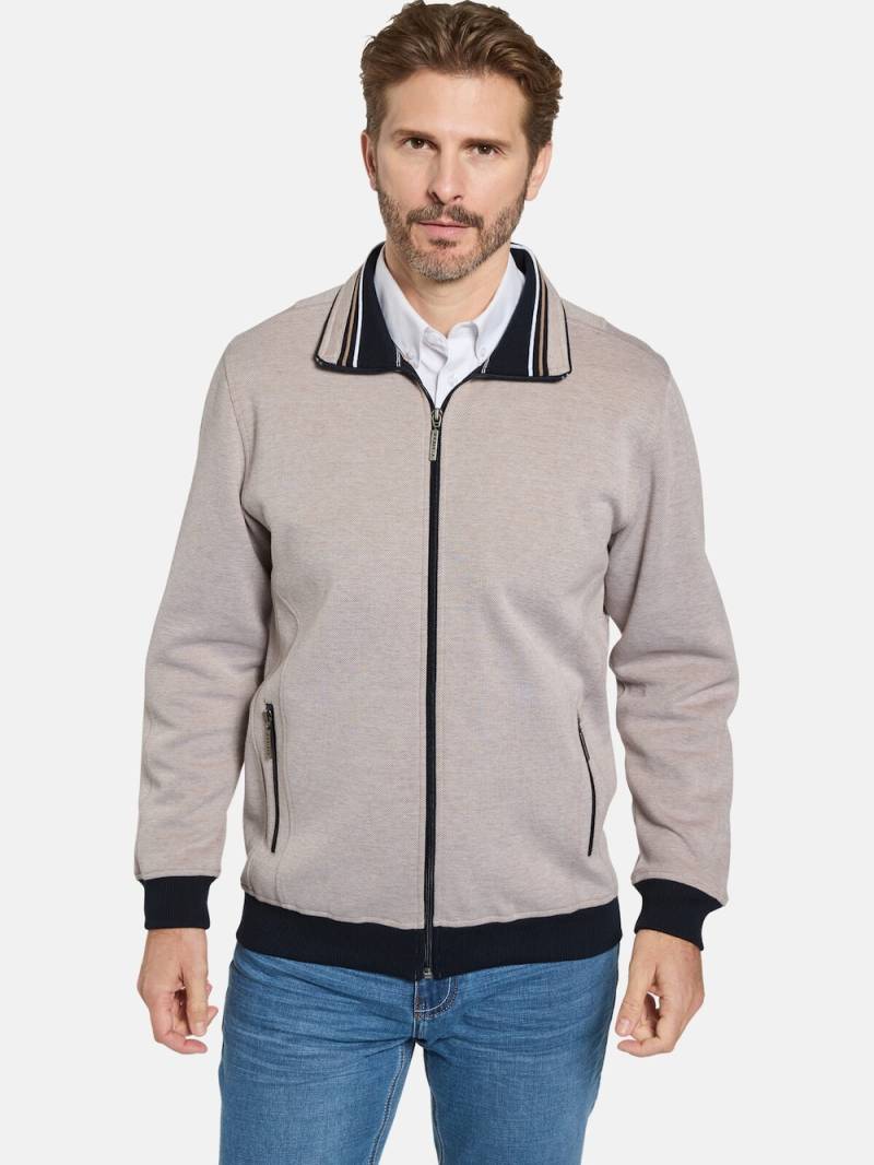 Große Größen Sweatjacke NOVIELLA, Herren, braun, Größe: XXL, Baumwolle, Happy Size DE Men von Happy Size DE Men
