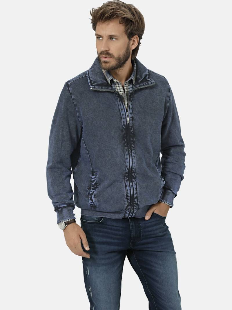 Große Größen Sweatjacke VERELLO, Herren, blau, Größe: XXL, Baumwolle, Happy Size DE Men von Happy Size DE Men