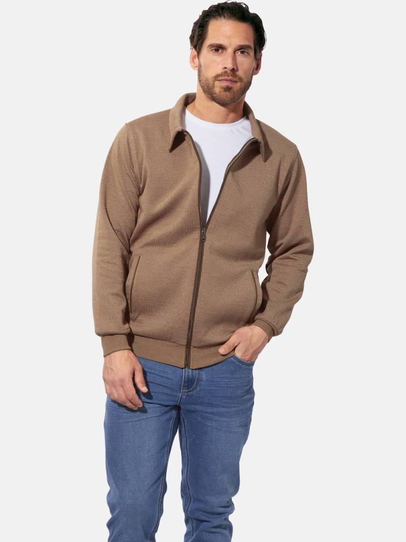 Große Größen Sweatjacke WERNADO, Herren, braun, Größe: XL, Polyester/Baumwolle, Happy Size DE Men von Happy Size DE Men