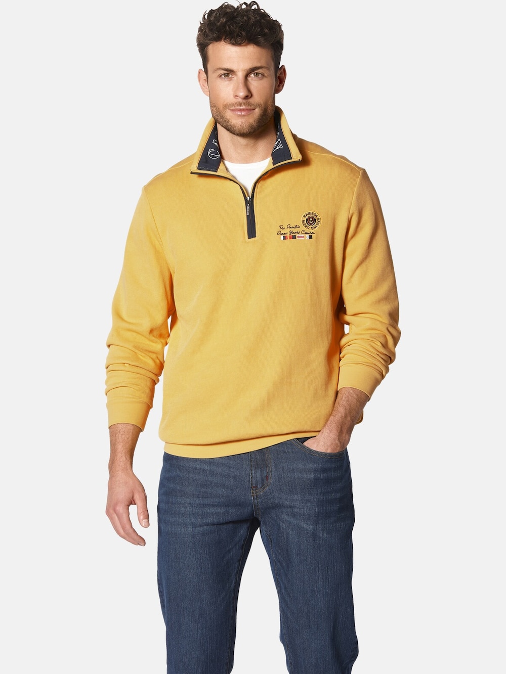 Große Größen Sweatshirt BELLAVERZI, Herren, gelb, Größe: XL, Baumwolle, Happy Size DE Men von Happy Size DE Men