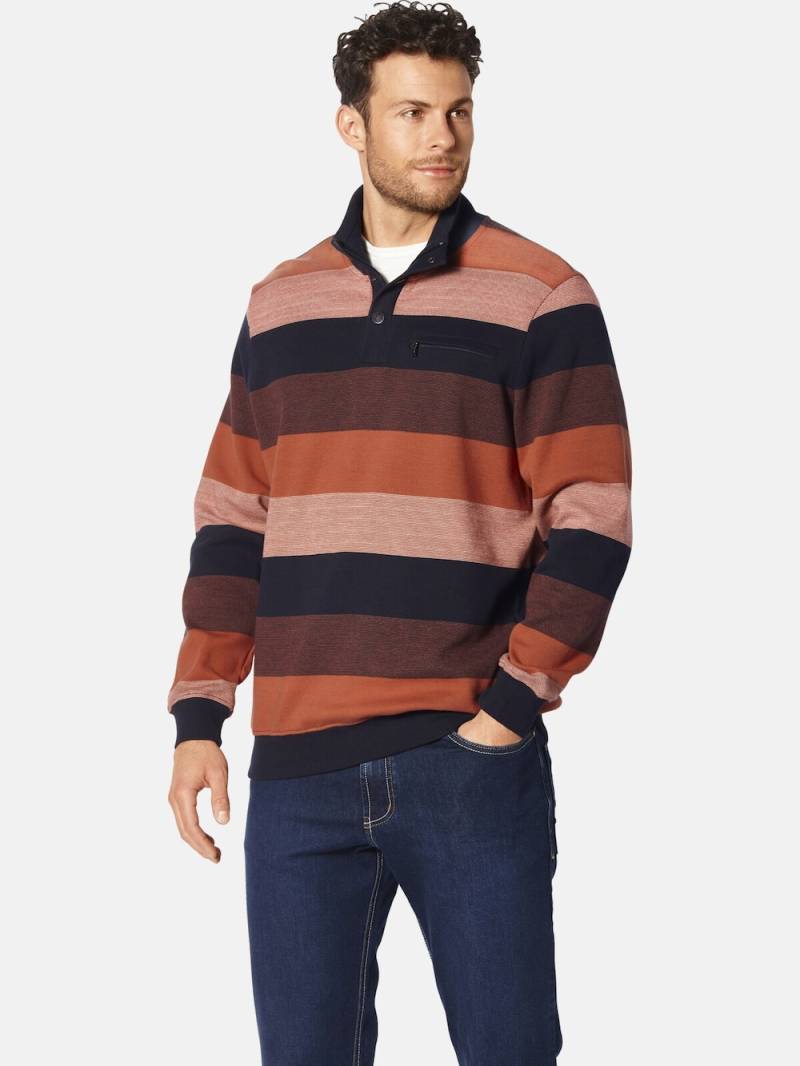 Große Größen Sweatshirt FLAGIORESTI, Herren, orange, Größe: 3XL, Baumwolle, Happy Size DE Men von Happy Size DE Men