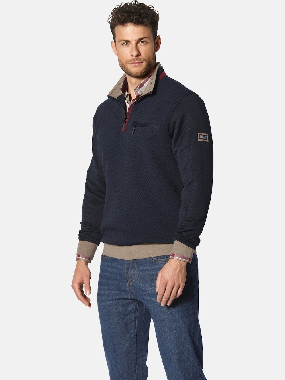 Große Größen Sweatshirt GIORDANTI, Herren, grau, Größe: L, Polyester/Baumwolle, Happy Size DE Men von Happy Size DE Men