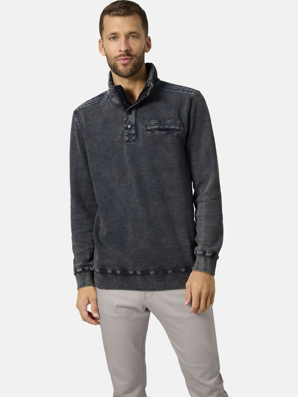 Große Größen Sweatshirt KALDINO, Herren, grau, Größe: 52, Baumwolle/Polyester, Happy Size DE Men von Happy Size DE Men