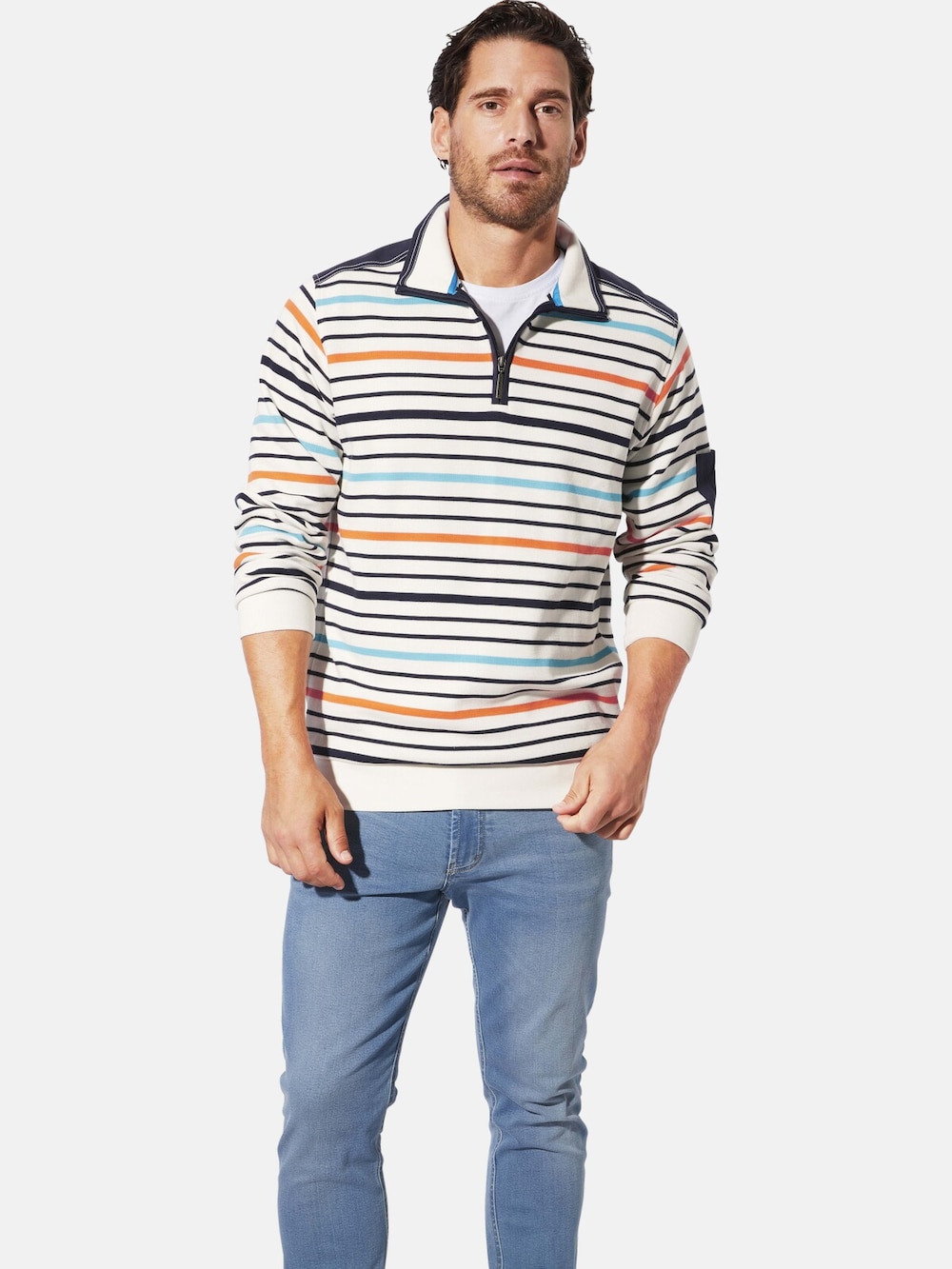 Große Größen Sweatshirt KORDUN, Herren, weiß, Größe: XXL, Baumwolle, Happy Size DE Men von Happy Size DE Men