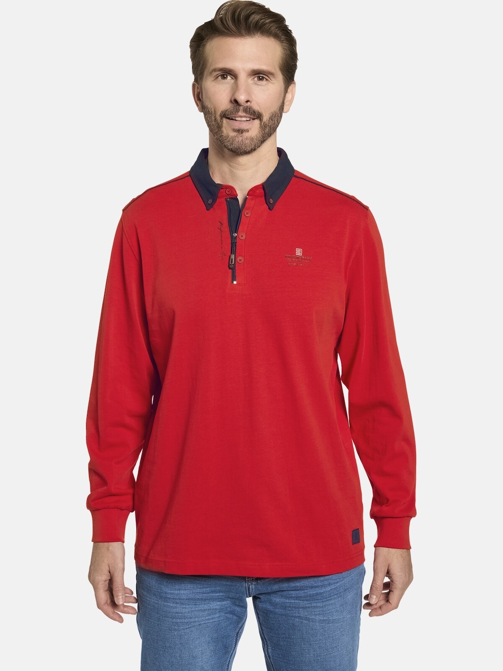 Große Größen Sweatshirt MODASOLE, Herren, rot, Größe: XL, Baumwolle, Happy Size DE Men von Happy Size DE Men