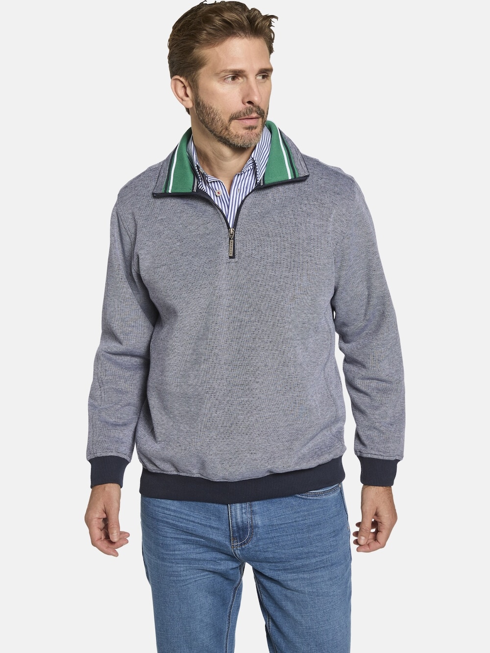 Große Größen Sweatshirt MODASTILO, Herren, grau, Größe: XL, Baumwolle, Happy Size DE Men von Happy Size DE Men