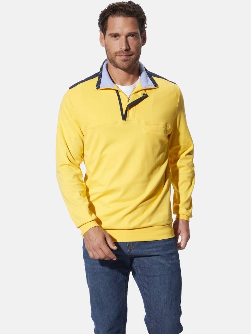 Große Größen Sweatshirt ORDUN, Herren, gelb, Größe: XL, Baumwolle, Happy Size DE Men von Happy Size DE Men