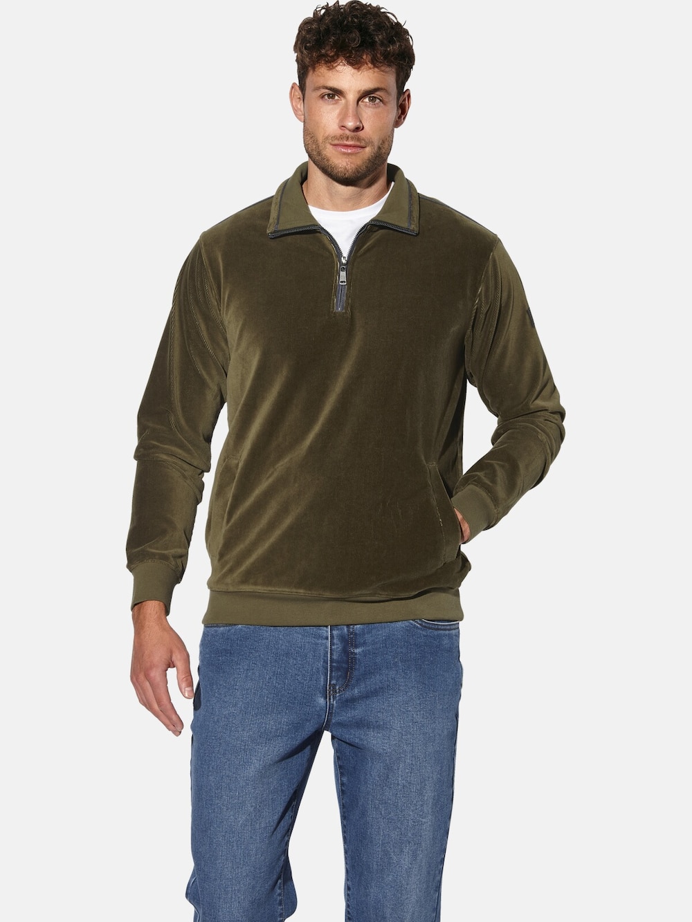 Große Größen Sweatshirt PALEN, Herren, braun, Größe: L, Baumwolle/Polyester, Happy Size DE Men von Happy Size DE Men