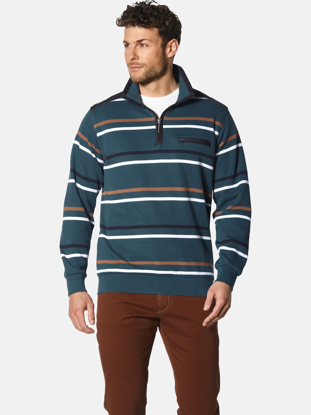 Große Größen Sweatshirt PAONESSI, Herren, blau, Größe: XL, Baumwolle, Happy Size DE Men von Happy Size DE Men