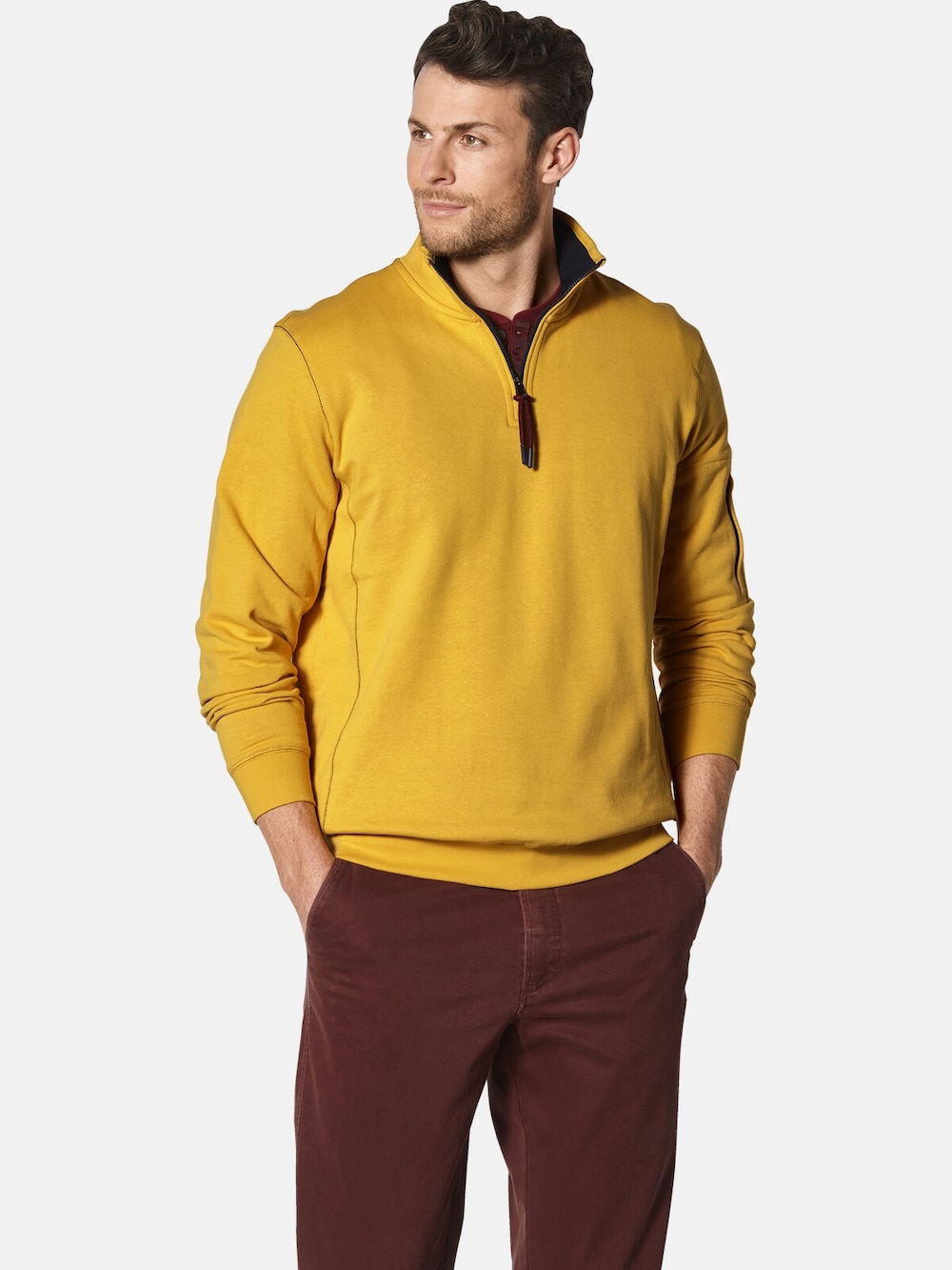 Große Größen Sweatshirt SILVASSI, Herren, gelb, Größe: XL, Baumwolle, Happy Size DE Men von Happy Size DE Men