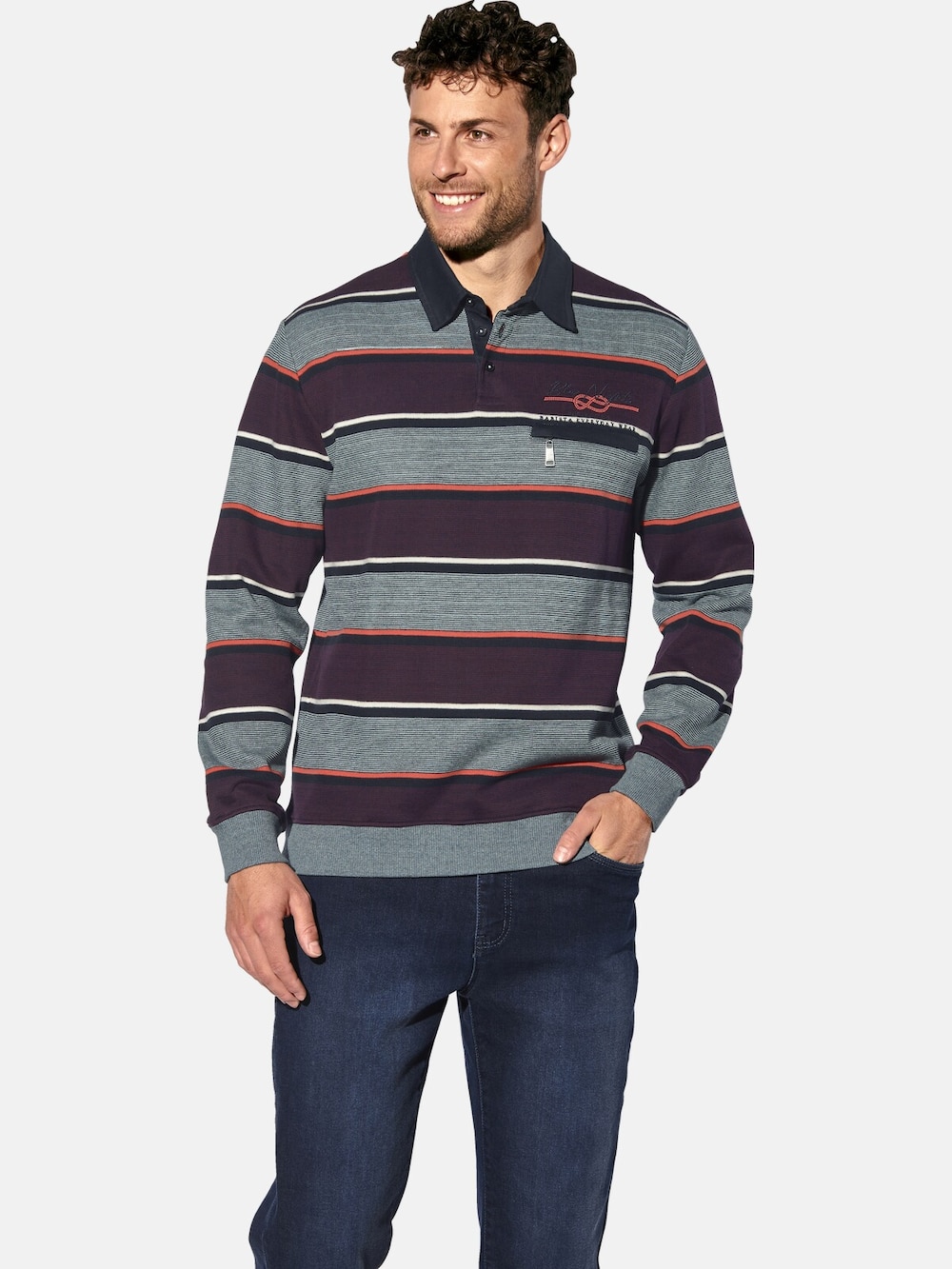 Große Größen Sweatshirt TELON, Herren, grau, Größe: XXL, Baumwolle, Happy Size DE Men von Happy Size DE Men