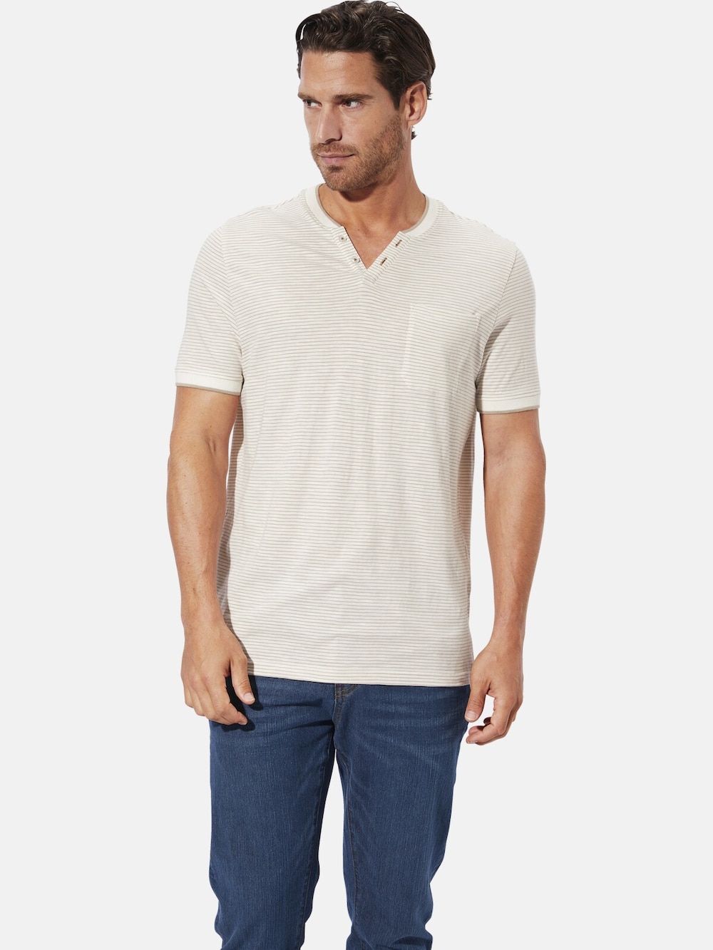 Große Größen T-Shirt CARNOR, Herren, weiß, Größe: XXL, Baumwolle, Happy Size DE Men von Happy Size DE Men