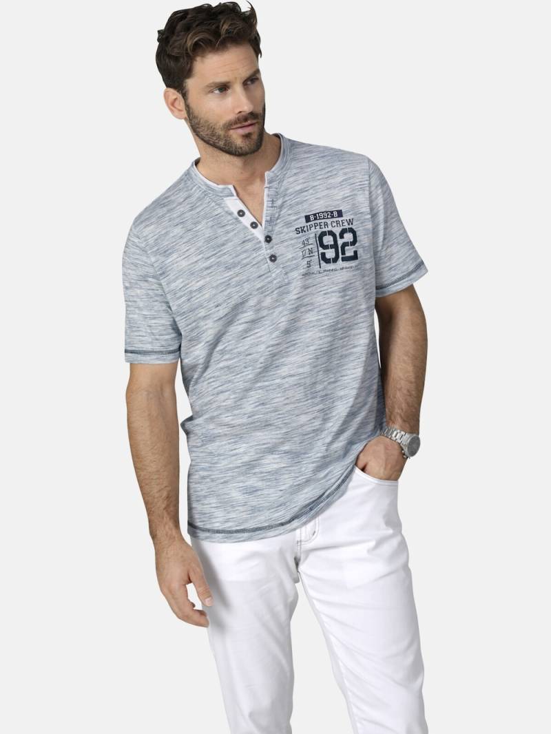 Große Größen T-Shirt TOSCARELLO, Herren, blau, Größe: XXL, Baumwolle, Happy Size DE Men von Happy Size DE Men