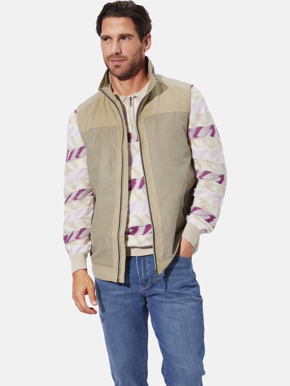 Große Größen Weste PARDOR, Herren, braun, Größe: 50, Polyester, Happy Size DE Men von Happy Size DE Men