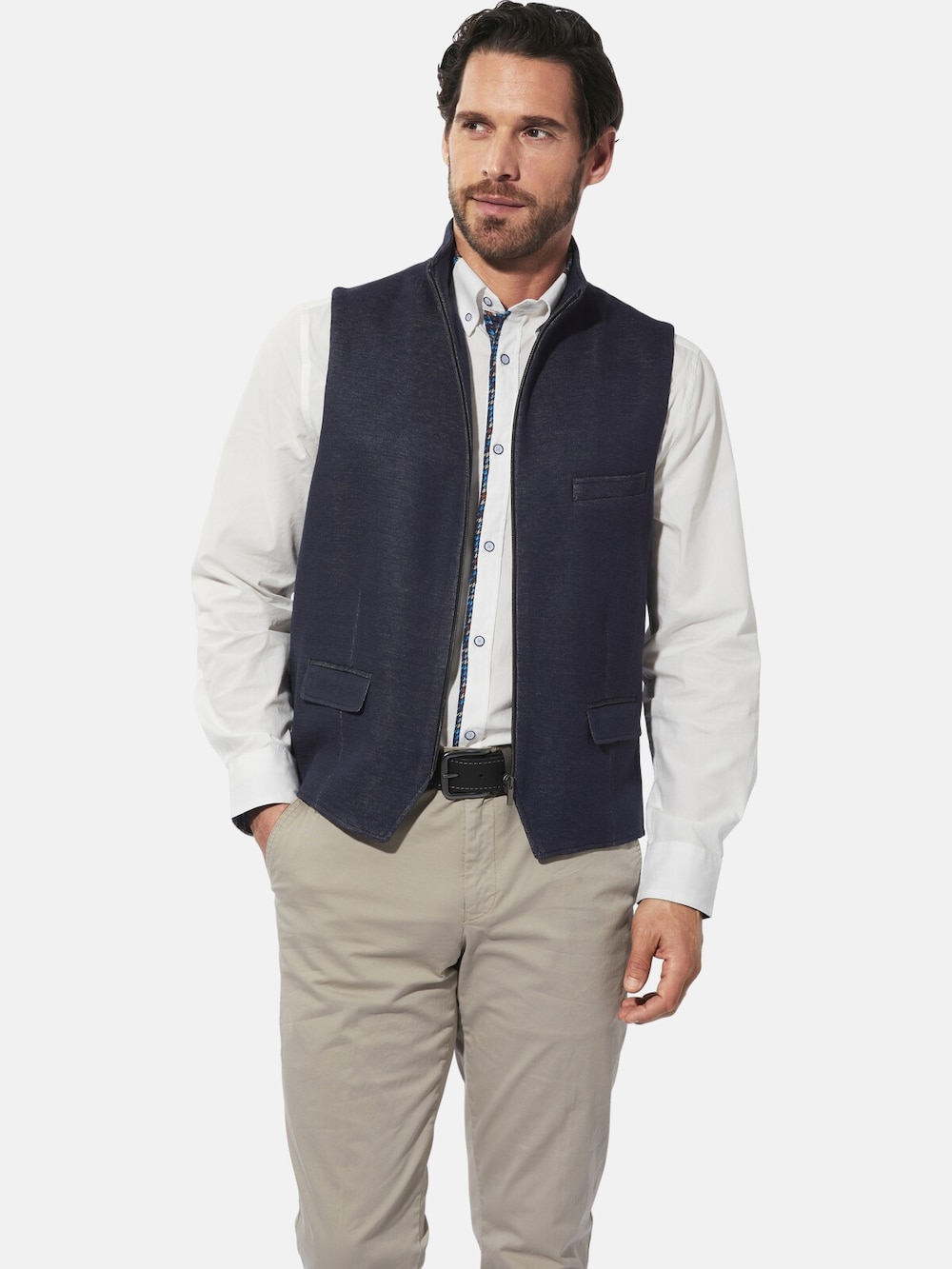 Große Größen Weste ULDIN, Herren, grau, Größe: 62, Viskose/Baumwolle, Happy Size DE Men von Happy Size DE Men