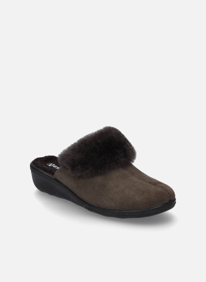 Große Größen Damen Hausschuh Avignon 306, Damen, braun, Größe: 42, Leder, Happy Size DE Women von WESTLAND