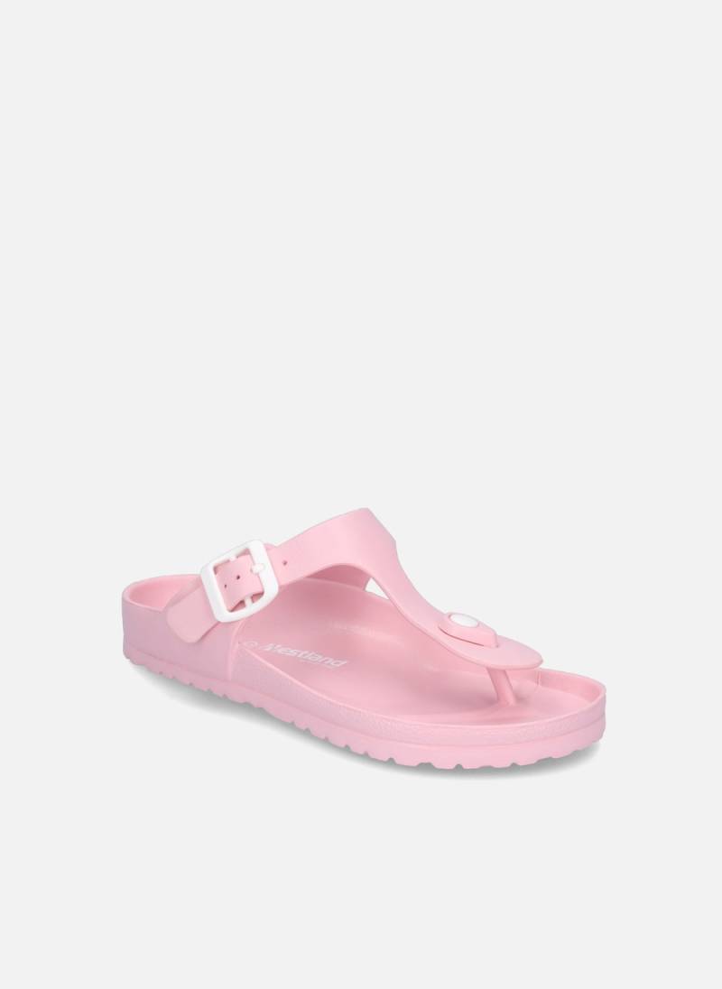 Große Größen Damen Zehentrenner Martinique 02, Damen, rosa, Größe: 41, Synthetische Fasern, Happy Size DE Women von WESTLAND