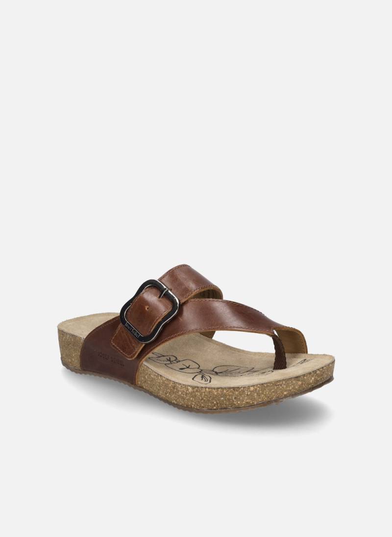 Große Größen Damen Zehentrenner Tonga 77, Damen, braun, Größe: 39, Leder, Happy Size DE Women von JOSEF SEIBEL