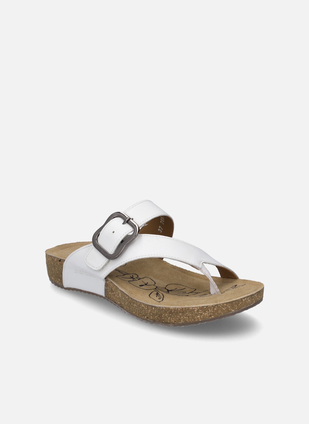 Große Größen Damen Zehentrenner Tonga 77, Damen, weiß, Größe: 39, Leder, Happy Size DE Women von JOSEF SEIBEL