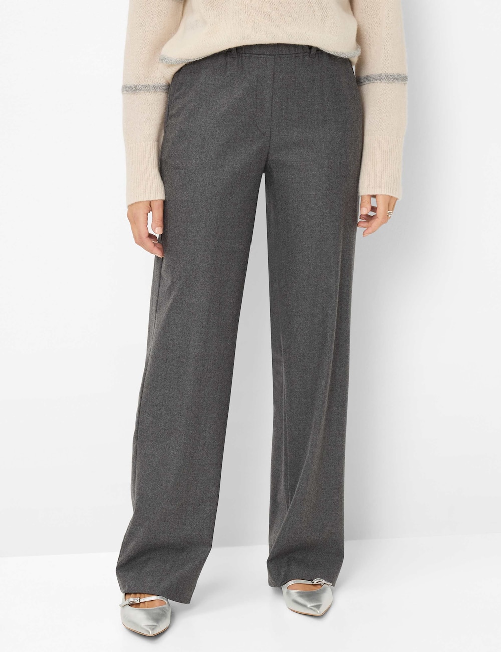 Große Größen Style PAM FLARED, Damen, grau, Größe: 42, Synthetische Fasern/Wolle, Happy Size DE Women von Happy Size DE Women